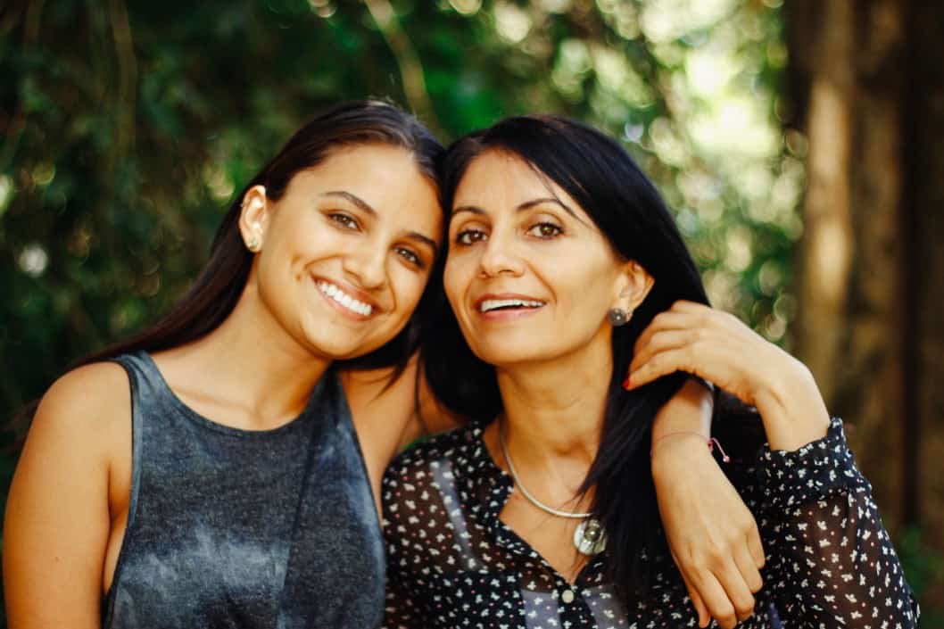 mom and teen daughter