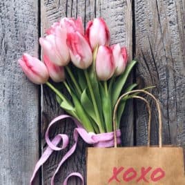tulips in a bag