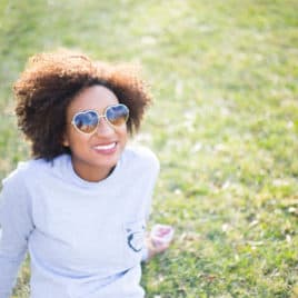 woman in sun glasses in summer