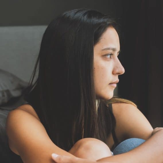 sad teen girl