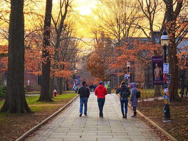 students walking at Princeton