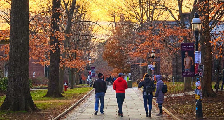 students walking at Princeton