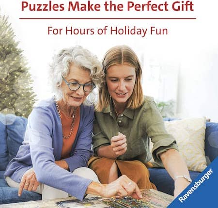 puzzle with Grandmother and granddaughter 