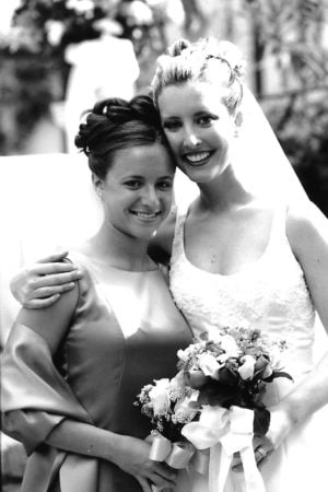 bride and bridesmaid 