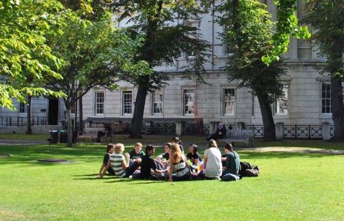 college students on quad