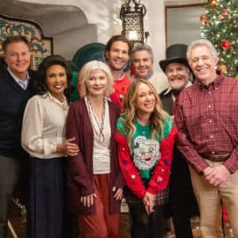 The all-star cast of "Blending Christmas" on Lifetime