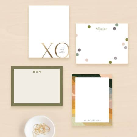 Minted personalized note cards