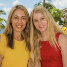 Madeleine Korn with her mom