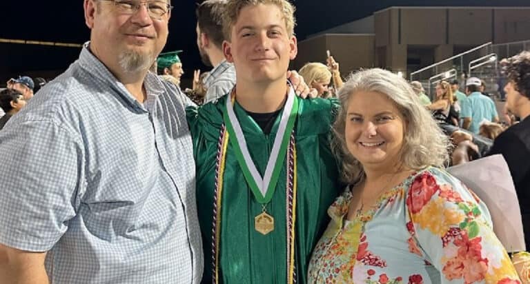 Family at graduation