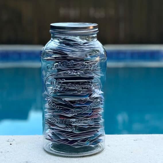 Jar with hotel keys