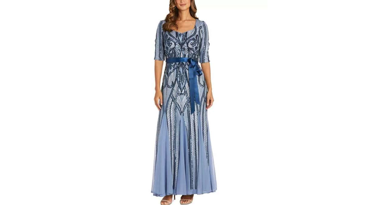 R&M Richards fit and flare Mother-of-the-Bride dress 