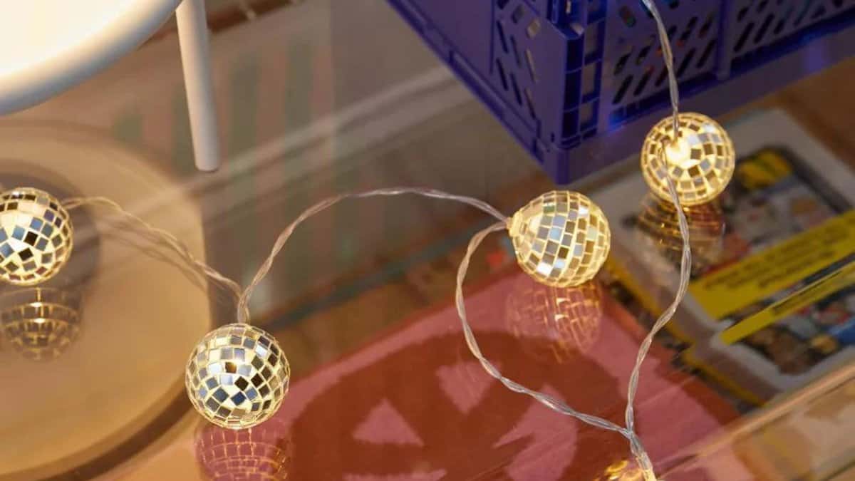 Urban Outfitters dorm: disco string lights 