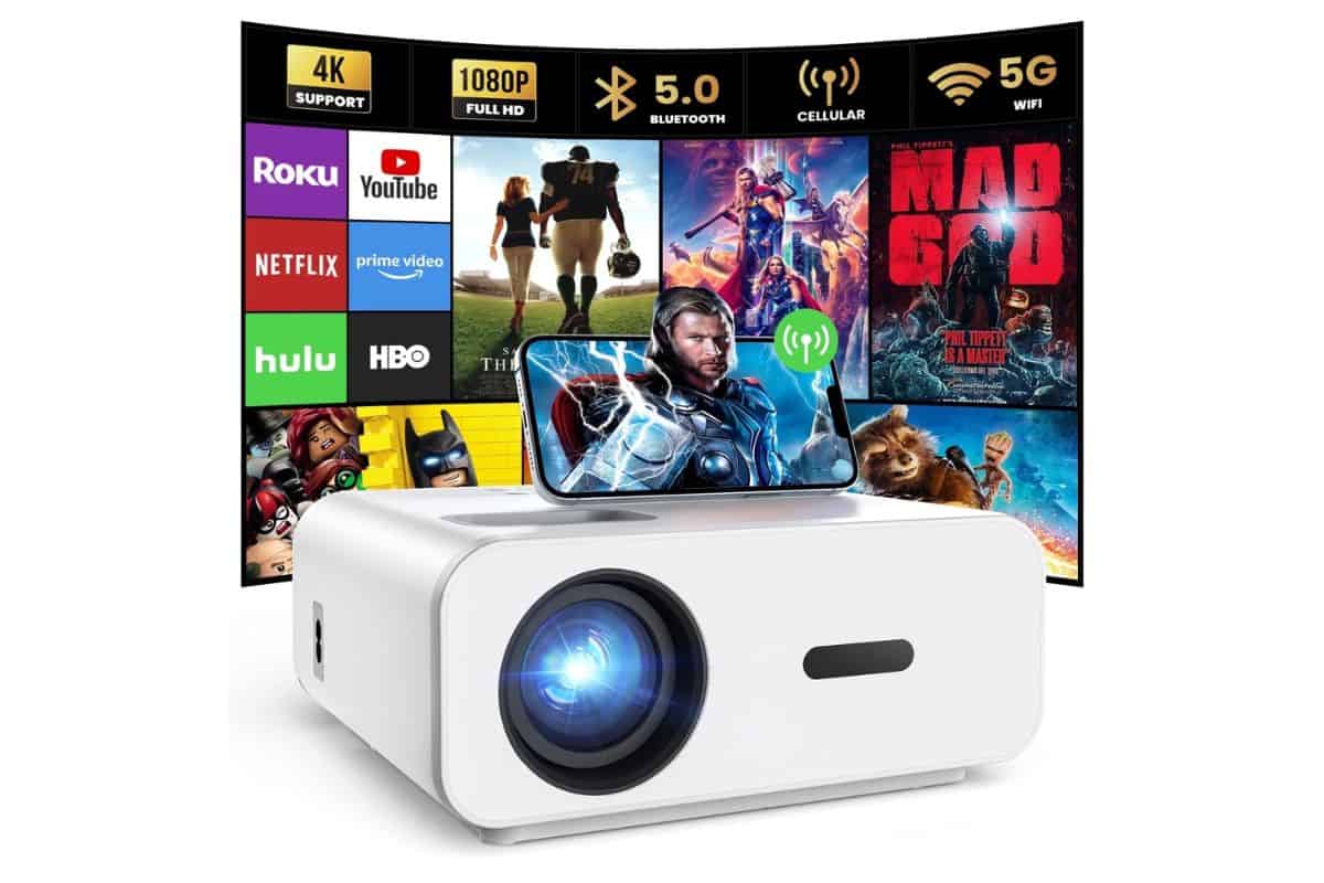  AUOSHI Projector with Wifi and Bluetooth