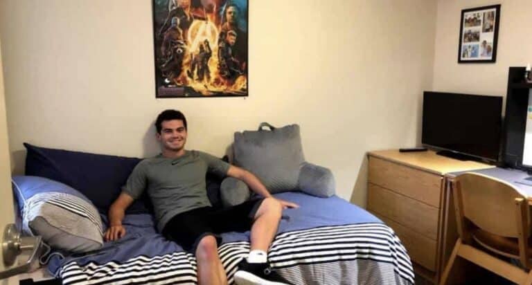 guy in dorm room