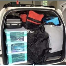 Car packed for college