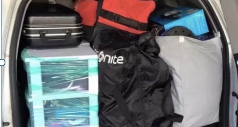 Car packed for college