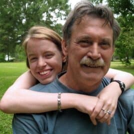 teen girl and dad