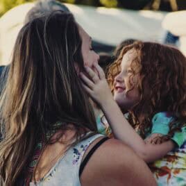 mom with young child